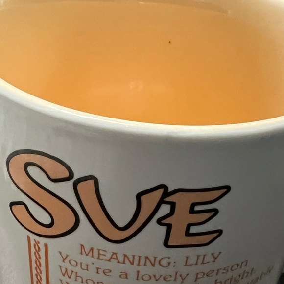 Vtg "Sue" Name and Meaning Poem Mug "Lily" Marci G. Poetry Papel Made in Korea - Picture 8 of 8